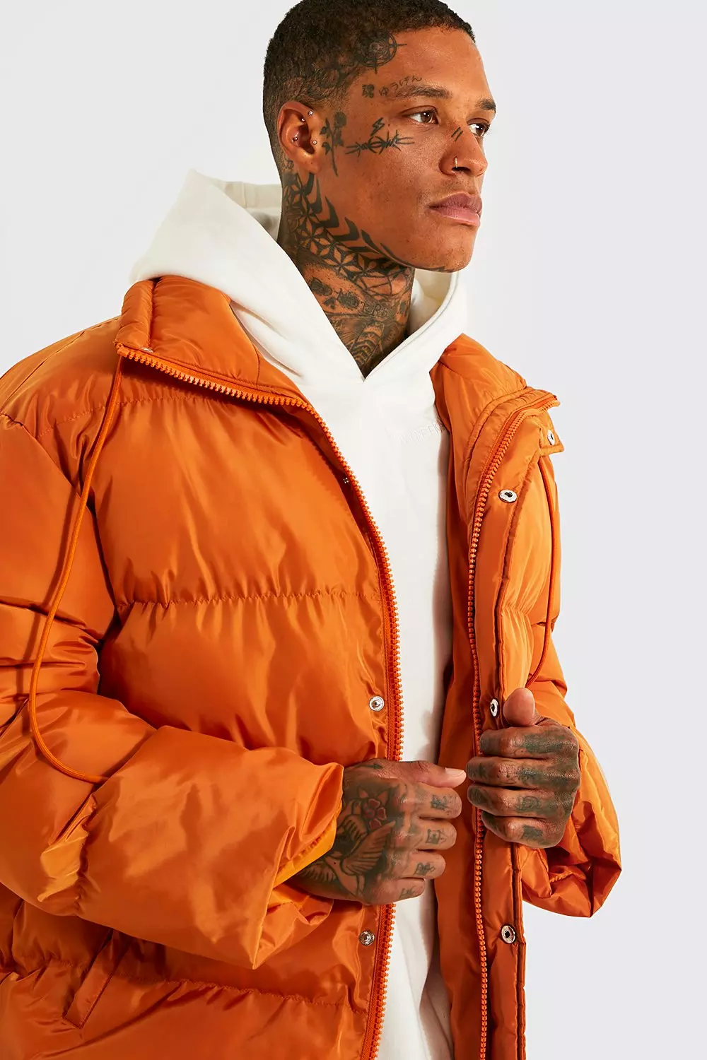 Burnt orange padded coat sale